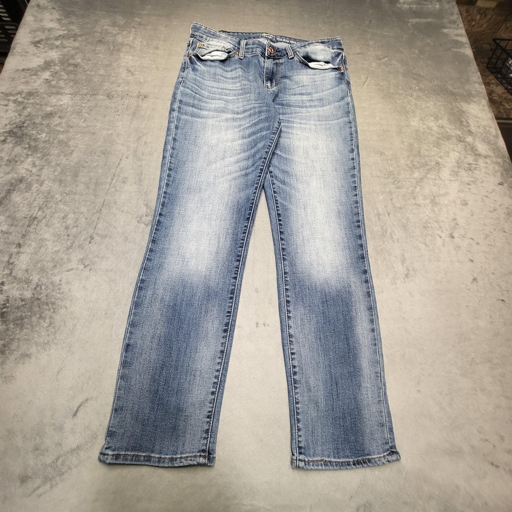 Signature By Levi Strauss & Co. Jeans Womens 10 Blue Straight Slim Cuffed